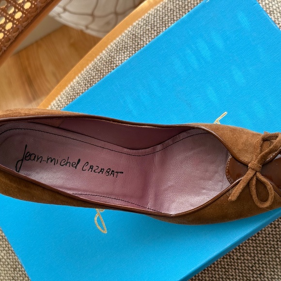 JEAN-MICHEL CAZABAT Suede/Patent Leather Pumps Womens SZ 6 36 In Box Made Italy - Picture 6 of 8